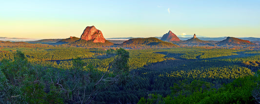 Glasshouse Mountains Moonset